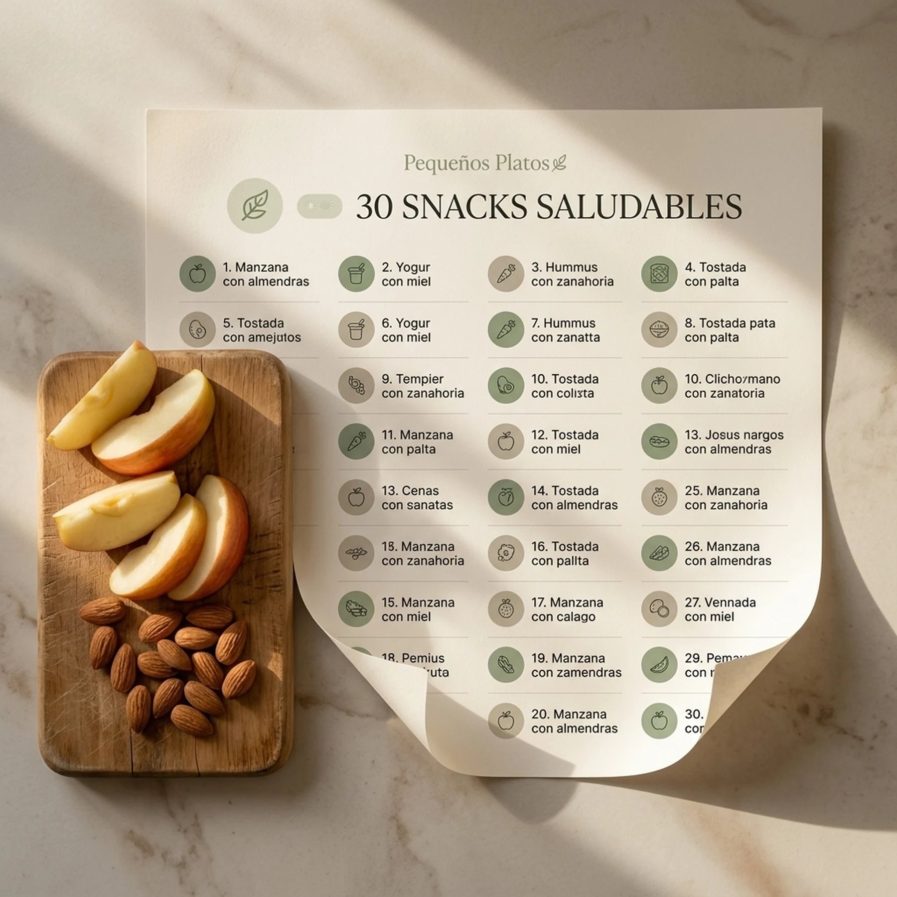 30 snacks saludables